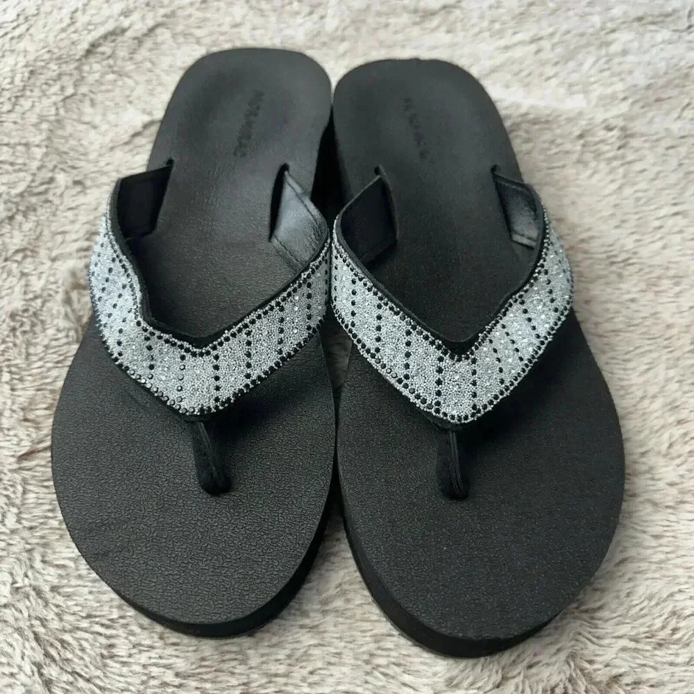 Womens Braid Comfortable Arch Support Flip Flops Soft Cushion Sandals - Size 9